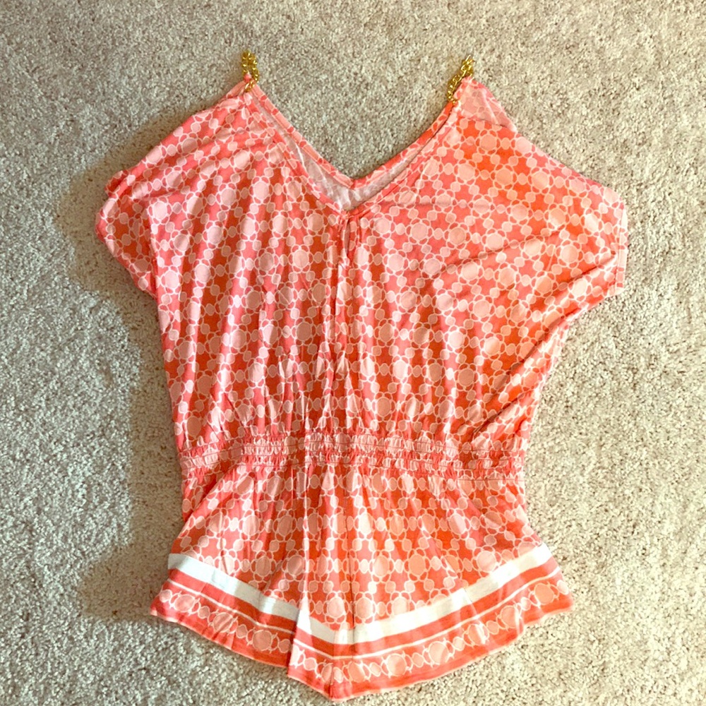 Pink Exposed Shoulder Asymmetric Top